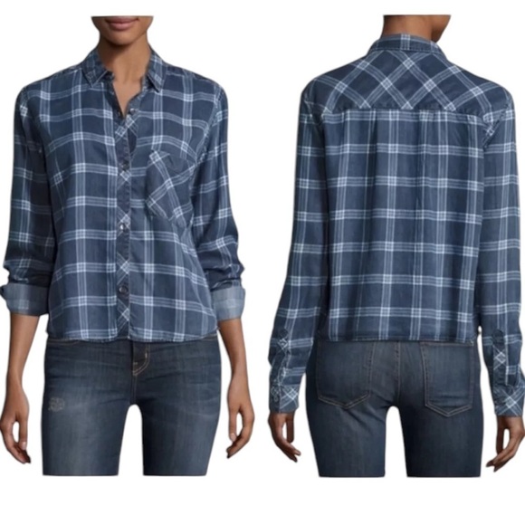 Rails Carter Midnight Grid Button Down Shirt - Picture 1 of 13